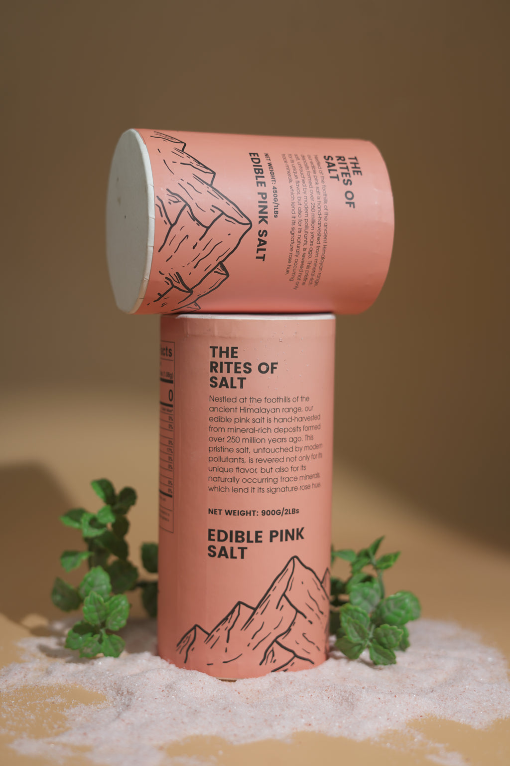 Kitchen Salt Collection — Pink Himalayan & Natural Sea Salt, 3 Canisters