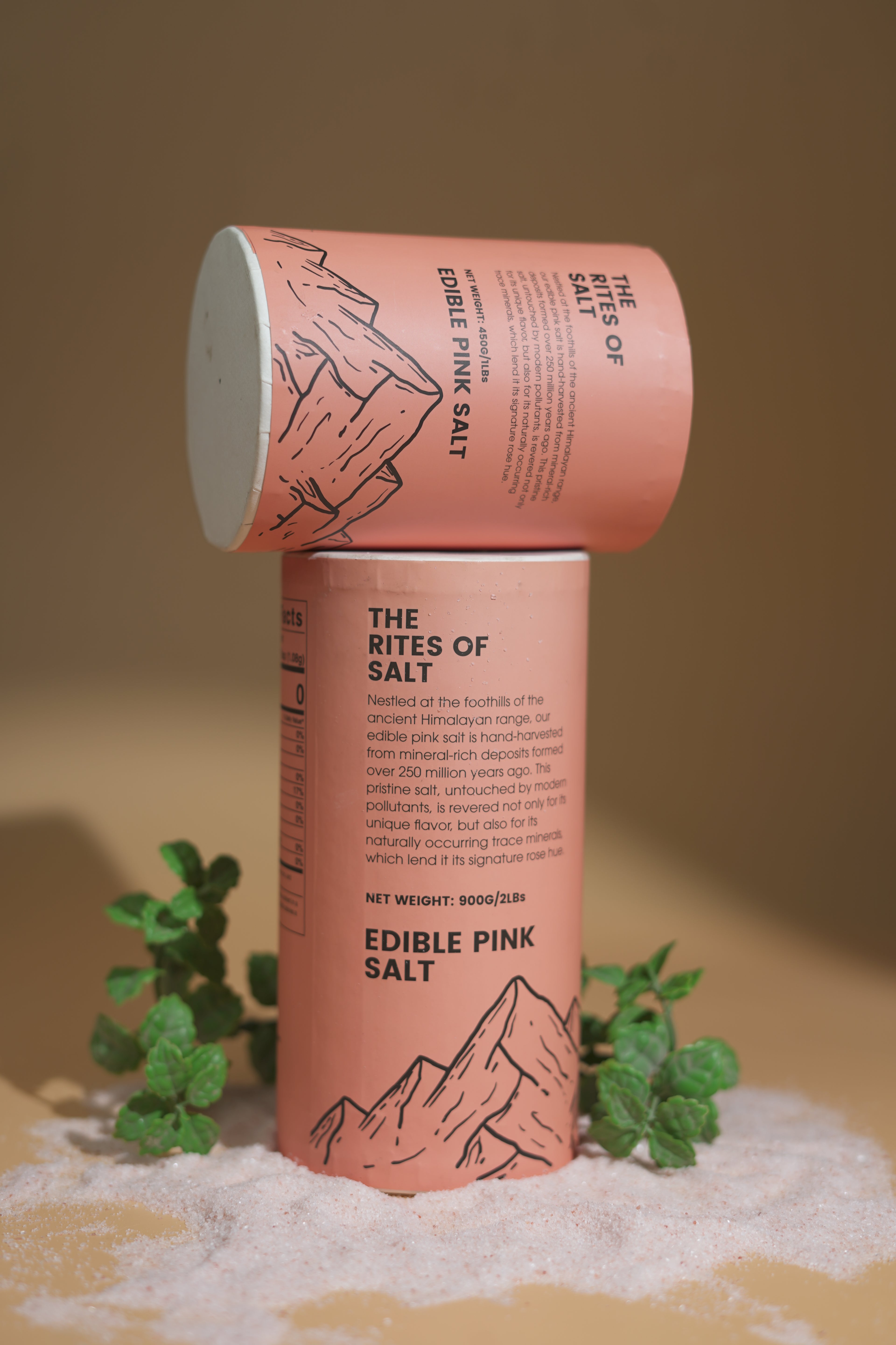 Kitchen Salt Collection — Pink Himalayan & Natural Sea Salt, 3 Canisters
